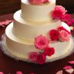 Ravishing Roses for a Raspberry-filled wedding cake